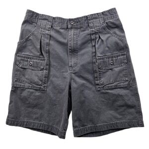Cabelas Cargo Shorts Mens 32 Gray 100% Cotton 7-Pocket Hiker Utility 8 Inseam